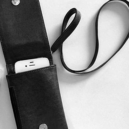 Paw Print Animal Claw Outline Заштита на животински телефонски паричник чанта што виси мобилна торбичка црн џеб