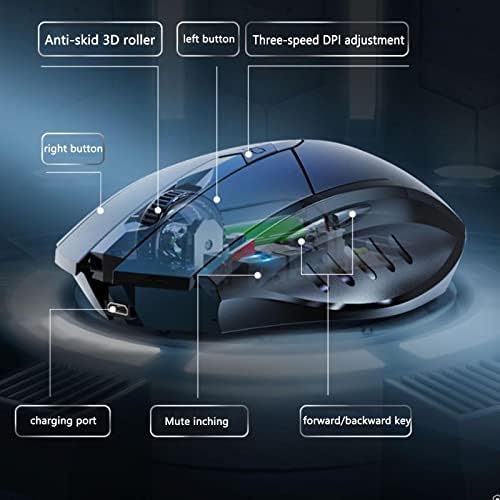 JUSHZ Безжичен Глушец Компјутерски Глушец За Лаптоп Игри Bluetooth Полнење Deviceономски Глувци Покажувајќи Уред Фотоелектрични Троен Режим