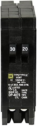 Плоштад Д-HOMT3020CP HOMELINE 1-30-AMP 1-20-AMP Еднополен тандемски прекинувач
