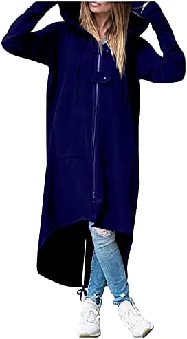 Foviguo женски плус големина со големина на руно палто цврст долг ракав целосен палто за џемпер со долг кардиган