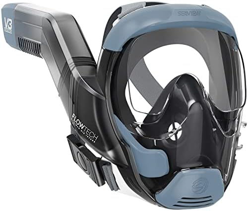 Seaview 180 V3 целосна маска за лице за лице, возрасно- V3 е совршена опрема за нуркање за возрасни и детски патентирани проток