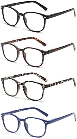 JM очила за читање сет од 4 квалитетни читатели на пролетни шарки мажи жени очила за читање