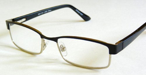 Фостер Грант +1,25 Очила за читање на црна и сребрена метална рамка со пролетни шарки-H35 + бесплатна крпа за чистење на микросуеди