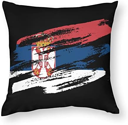 Гроздобер српско знаме плоштад перница кутија полиестерска перница капачиња фрлаат капаци за перници за декор на софа
