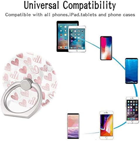 Зопич мобилен телефонски држач за прсти за прсти за прсти, розов бел мермер мобилен телефон стол за склопување на кик -сток компатибилен