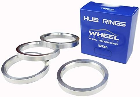 Центрични прстени на тркалото Центрички прстени 73.1 до 60.1, алуминиумски легури на легури 60,1 до 73.1 сет од 4, О.Д: 73.1-I.D: 60.1мм. А