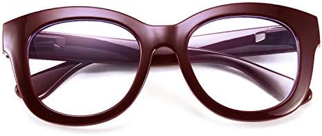 Feisey Retro Reading очила Дебела квадратна голема рамка сина светлина за блокирање на леќи против сјај дигитален очи на очила B2534