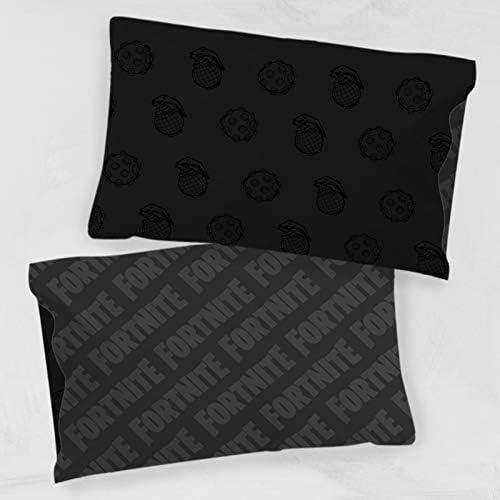 Jayеј Франко Фортнит Тонон лого Црна варијанта 1 единечна перница - двострана супер мека постелнина