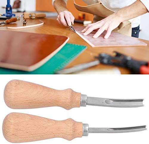 KnityMac Edge Beveler Leather DIY рачно изработено кастрење за сечење нож за обележување на кожа од кожа - совршена за занаетчиство и професионална