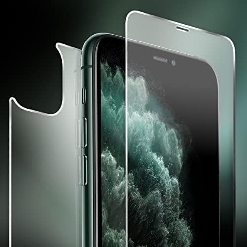 Заштитник на предниот и задниот екран на Shacoryze за iPhone 11 Pro Max, Ende-to-Edge Temped Glass [Haptic Touch] Премиум за филмови на предниот