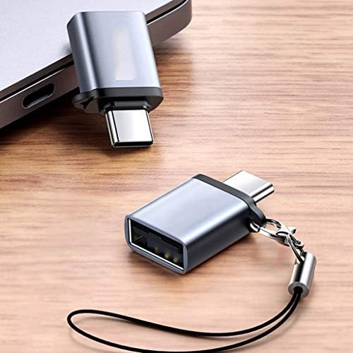 YFQHDD USB C адаптер Тип Ц до USB 3.0 адаптер сив адаптер со дизајн на јаже со анти-губење