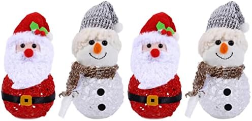 НОЛИТОЈ 4 ПЦС украси Практични и бели допирни декорации Цртани ламби Градинарска топка орнаменти Божиќни меурчиња подароци Клаус предводени