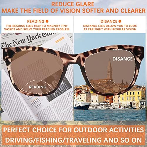 STASTEND 4 Пакет Бифокално Читање Очила За Сонце За Жени Мажи, УВ400 Очила За Читачи НА Сонце