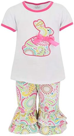 Единствени бебешки девојчиња Пајсли Велигденска зајаче велигденска облека