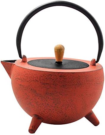 JA од Фрилинг, поп црвено/црно леано железо чајник со инфузер од не'рѓосувачки челик, 34 мл.