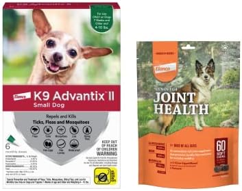 K9 Advantix II Превенција Од Болви И Крлежи За Мали Кучиња, 6 Пакувања, Плус Synovi G4 Заеднички Додаток Џвакање, 60-Брои