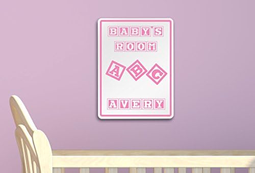 Ideasвори-Идеи За Собата На Моето Бебе-Расадник За Девојчиња Прилагодлив Декоративен 12 Од 9 Алуминиумски Знак