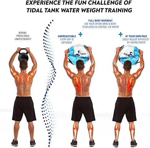 Сфера на резервоарот за прилив - Оригинална аква топка со тежина на вода - Крајно јадро и тренинг за рамнотежа - Опрема за фитнес за стабилност