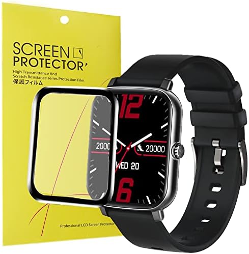 Компатибилен ЗА Mvefoit Smart Watch Заштитник На Екранот, Lamshow [3 Пакет] 3d Целосна Покриеност Пет Мек Екран Заштитник Филм