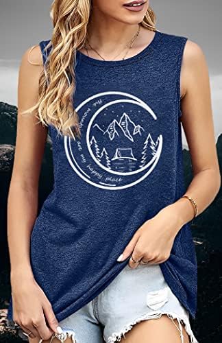 Womenените пешачење планинска кошула природно изгрејсонце графички бор, печатен краток ракав o вратот редовно вклопување тренингот обичен