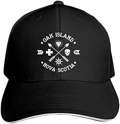 Даб Остров Нова Шкотска стрели и черепи мажи жени прилагодливи бејзбол капа камионџии капи, сончево смешен спорт Кап, црно