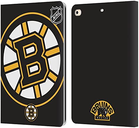 Дизајн на главни случаи официјално лиценциран NHL преголем Бостон Бруинс, кожена книга за паричникот на паричникот Компатибилен со