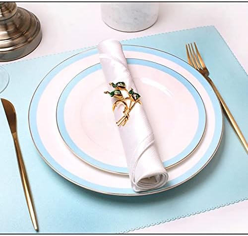 MJWDP 10 парчиња ресторани цветни салфетки за салфетка прстен хотел ресторан за украси за накит