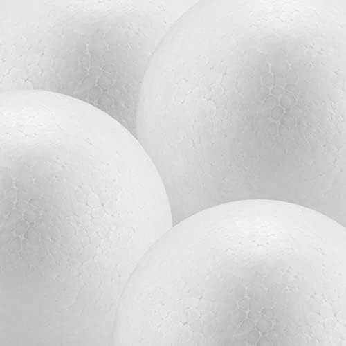 Keileoho 116 пакуваат топки со бела пена, 2 инчи 5 инчи полистирен занаетчиски топки, мазна тркалезна полистиренска пена занаетчиски топки најголемиот