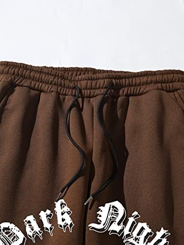 Графички скелети за машка графичка скелети во Wdirara, еластични панталони за џемпери со џеб