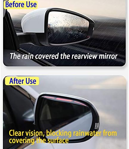 Вороли 2 парчиња огледало на дожд, чувар на дожд, спортски гума за ретровизор странично огледало на веѓите за ретровизори за ретровизори