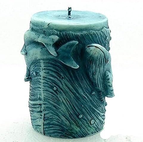 Дизајн на делфин украсен свеќа восок силиконски мувла 3Д силиконски свеќа калапи животински силиконски калап за свеќа смола занаетчиски