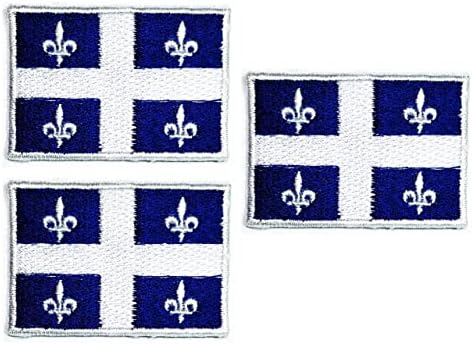 Поставени закрпи со знаме на мини Квебек. Знамиња железо на закрпи Национална налепница на знамето на воената армија Квебек