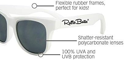 Детски очила За Сонце Поликарбонатни Леќи Отпорни на Удари со Заштита ОД U/УВБ И Флексибилни Рамки Без БПА-Бело-2-5Т