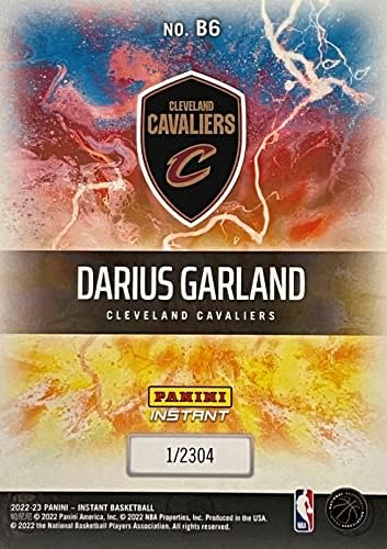 2022-23 Панини Инстант Дариус Гарланд Ексклузивно отцепена кошаркарска картичка - Ограничено на само 2304 картички - Кливленд Кавалирс