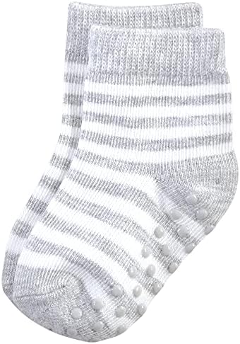 Допрени од природата бебешки органски памучни чорапи со не-лизгач за отпорност на есен, сина, 4-6 дете