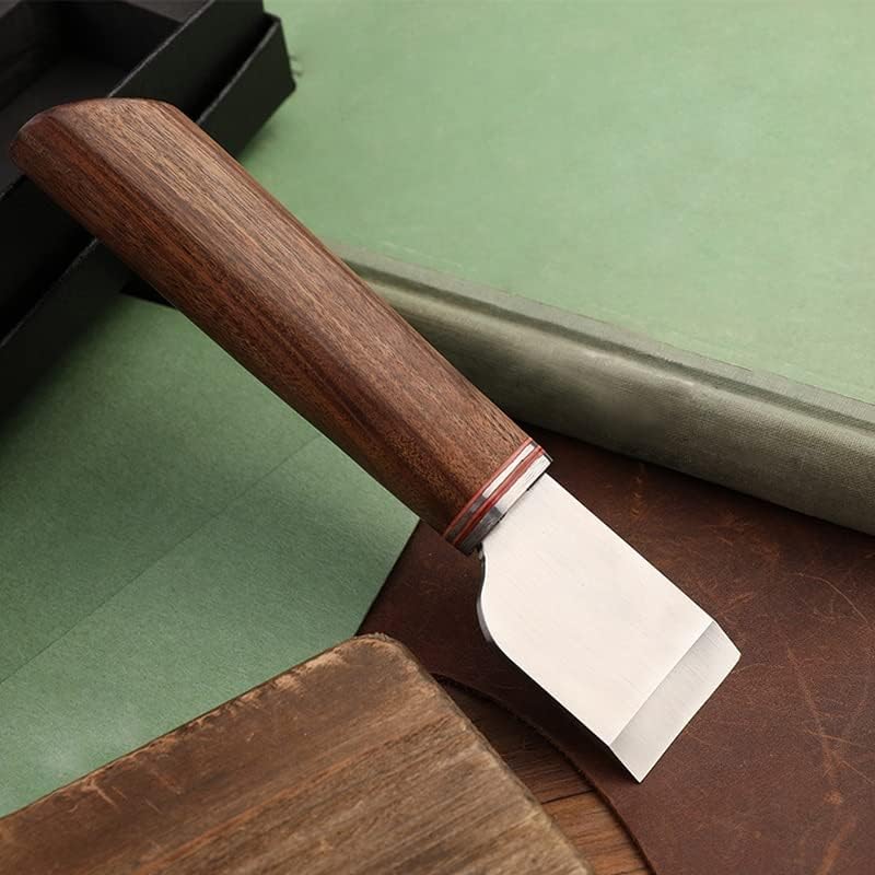Miusie 1 парчиња 8 видови дрвена рачка кожа нож за сечење кожа кожа за лежење челик нож DIY занаетчиска алатка безбедност за шиење секач