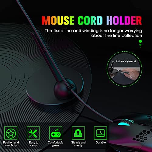 Ајаз Игри Глувчето Банџи Глувчето Кабел Клип Кабел Систем За Управување Со Флексибилни 360 Степен Ротирачки За ЕСПОРТ Фпс Игри