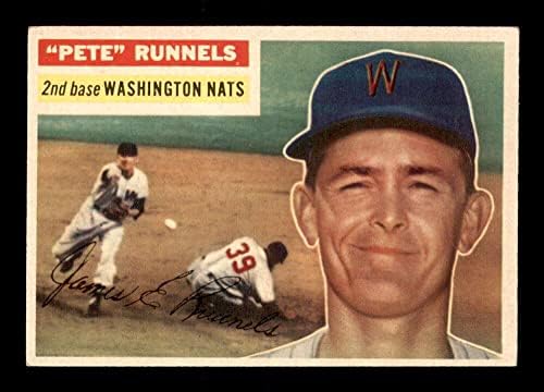 234 Пит Ранелс - 1956 Топс Бејзбол Картички Оценет EXMT - Бејзбол Плочи Автограмирани Гроздобер Картички