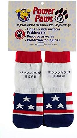 Woodrow Wear, Power Paws Напредни чорапи за кучиња, сина со коска, М, одговара на 45-75 фунти
