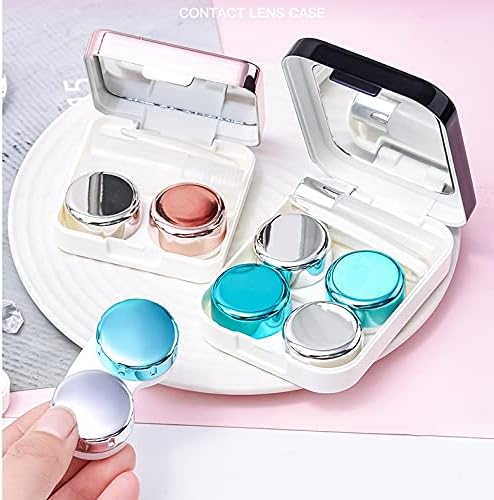 N/A Cute Lens Case Case Warkes Box Lenses Box For Unisex Eyes Cart Comp Collder Container Поддршка Подарок убава