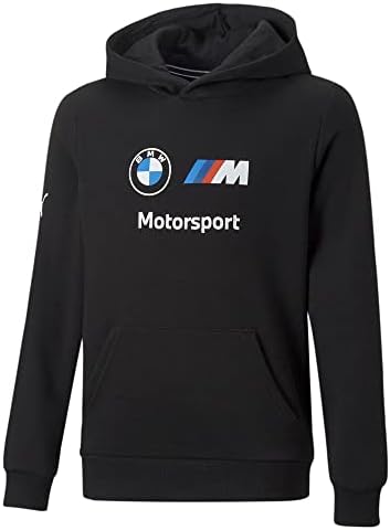 Puma Kids Boys BMW MMS Essentials Logo Hoodie Casual Athertic Outerware Casual Jackets - црно