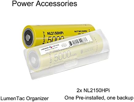 Пакет за напојување Nitecore P20IX+NL2150HPI 4000 LUMENS TACTICICAL FLEESS, 2x NL2150HPI и организатор на Lumentac