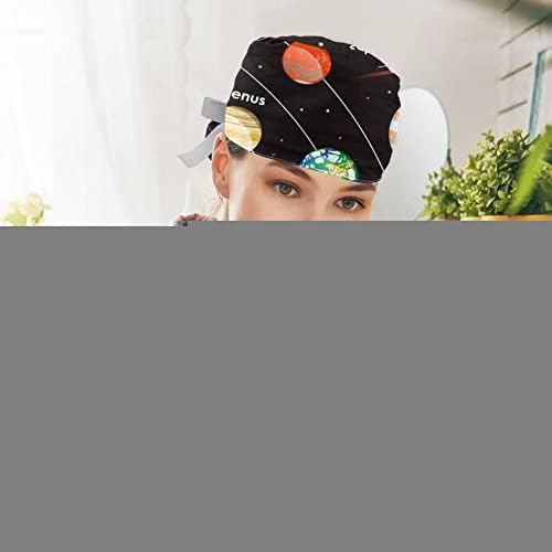 Ретро гроздобер рустикална апстрактна уметност прилагодлива работна капа со копчиња еластична лента вратоврска за жени за жени