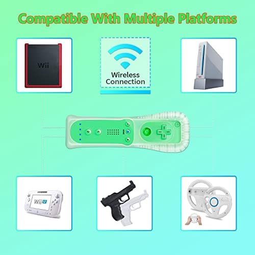 Wii Controller, Kdygpdct 2 пакува Wii контролер и Wii Nunchuck за конзола Wii и Wii U, со силиконски случај и лента за зглобот