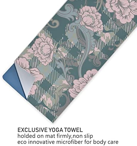 Augensether јога ќебе цветно-плај-барокна јога крпа за јога мат пешкир