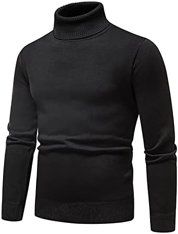 Машки зимски џемпери есен и зимска лежерна плетена цврста боја украсна шема џемпер плус џемпер со големина