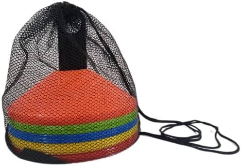 Намирници на бамбус, спортски фудбалски конуси со стилски торба за мрежи и држач за спорт - сет од 50