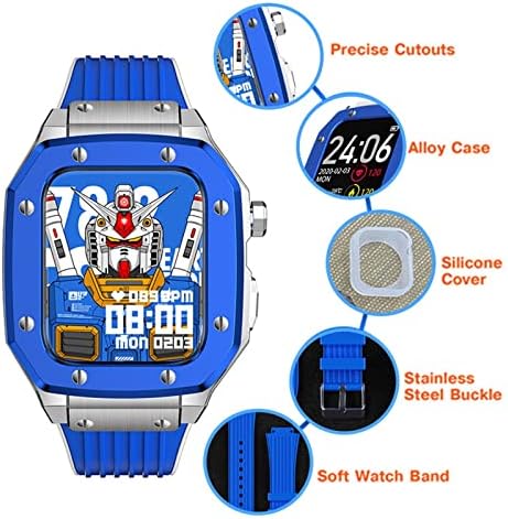 Dyizu легура за часовници за часовници за Apple Watch Series 8 7 6 5 4 SE 45mm 42mm 44mm Метална рамка за модификација Бизнис
