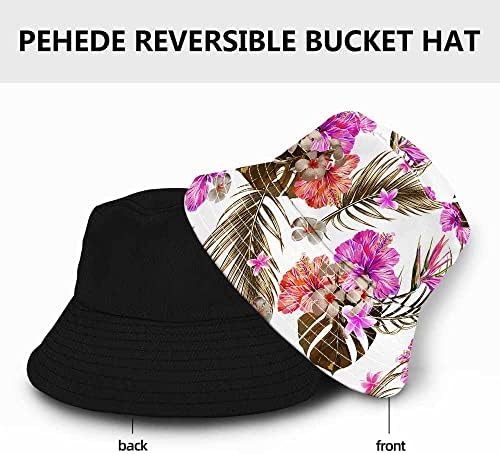 MXOCOM акварел Тропски лисја корпа капа за жени реверзибилни летни мажи моден рибар на плажа Сонцеви капи