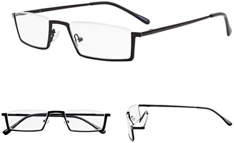 Очила за читање на гуми 8 пара класични лесни правоаголни читатели за жени +1,50